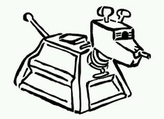 a black and white drawing of a toaster