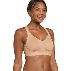 The Jockey Forever Fit Mid Impact Molded Cup Active Bra delivers the full support and coverage of a sports bra and the comfort of a bralette. The wide, no-pinch underband and wire-free molded cups offer a flattering lift and great support for medium-impact activities. All-over moisture wicking helps you feel cool and dry, while mesh adds extra support to each cup. Wide and adjustable cushioned straps can be worn straight or criss-crossed. Cotton Sports Bra, Bra Image, Comfy Bra, Black Lace Bra, Unlined Bra, Womens Bras, Bra Lingerie, Active Wear For Women, Moisture Wicking