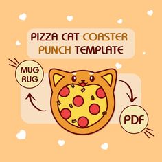 the pizza cat coaster is designed to look like an animal