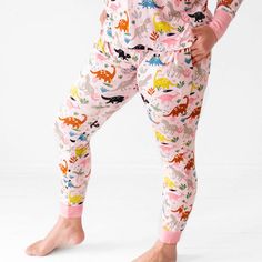 Dino Pajama Pants, Dinosaur Pajamas Women, Dinasour Pajamas, Girls Pajama Pants, Pink Long Sleeve Sleepwear With Cartoon Print, Womens Pjs, Womens Pajamas Pants, Pj Pants, Fashion Joggers