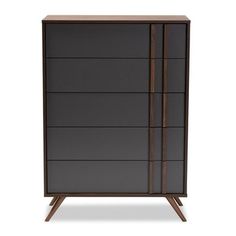 an image of a black cabinet with drawers