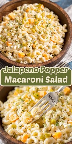 Jalapeno Popper Macaroni Salad Recipe – CucinaDeYung Taco Spaghetti, Sommer Mad, Diner Recept, Jalapeno Popper, Salad Pasta, Noodle Salad, God Mat, Macaroni Salad, Picnic Food