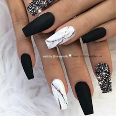 Nail Coffin, Nail Acrylic, Matte Nail, Nails Matte, White Acrylic Nails, Daily Nail, Cute Acrylic Nail Designs, Coffin Shape, Almond Nails Designs