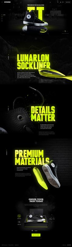 an image of a black and yellow website design