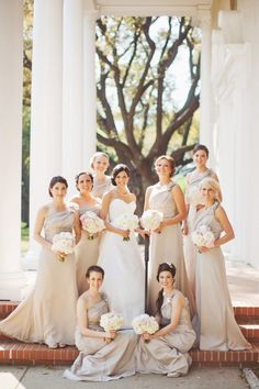 a group of bridesmaids posing for a photo