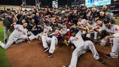 the boston red sox celebrate their world series victory