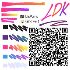 a qr code with different colors on it and the word idx written in black