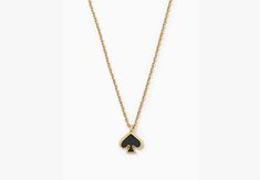 The finishing touch to your outfit. And the reason for all the oohs and aahs. | Kate Spade Everyday Spade Enamel Mini Pendant, Black Spade Necklace, Kate Spade Necklace, Kate Spade Outlet, Buy Buy, Your Outfit, Christmas 2024, Mini Pendant, Women Accessories Jewelry, Things To Buy