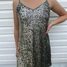 A Flattering Sequined Tank Dress. Tunic And Lose Fit. Brand New And Never Been Worn. Sits Below The Knees. Beautiful Beaded Sequin Detailing. Model 5’3 And 115 Pounds Dresses Silver, 115 Pounds, Silver Sequin Dress, Linen Sundress, Satin Shirt Dress, Abercrombie And Fitch Dresses, Cream Lace Dress, Athletic Dress, Turtleneck Sweater Dress