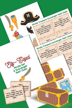 the pirate's chest and other activities are shown in this printable activity book