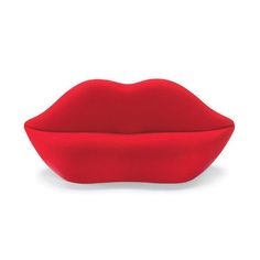 a red lip sitting on top of a white surface