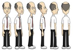 an image of a man standing in different positions with his head turned to the side