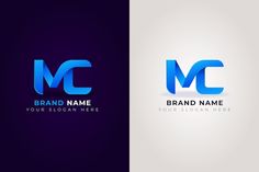 two logos with the letter m and c