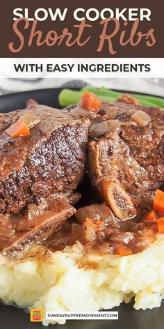 slow cooker short ribs with easy ingredients