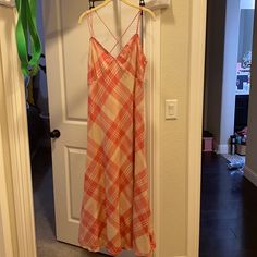 Very Pretty Very Feminine Pink Plaid Strappy Maxi Sundress. New With Tags, Never Worn. Recently Lost 115 Pounds And Never Got A Chance To Wear It Plaid Maxi Dress For Summer Beach, Plaid Sundress For Beach, Plaid Summer Dress For Daywear, Plaid Midi Dress For Vacation, Plaid Sleeveless Midi Dress For Daywear, Tie Dye Sundress, Mockneck Dress, 115 Pounds, Cobalt Blue Dress