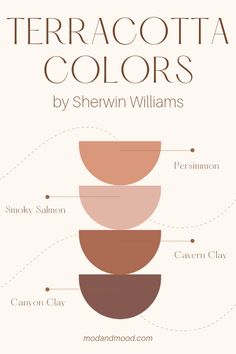 the different shades of terracotta colors