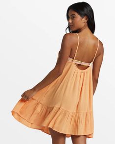 Women's Beach Cover-Up V-Neckline Adjustable Straps Low Back Floaty Fit Ruffle at Hem Viscose Cotton Gauze Blend Fabric 60% Viscose / 40% Cotton SKU: ABJX600144-NGF0 Long Shrug, Billabong Girls, Swim Cover Up Dress, Dress Drape, Coverup Skirt, Billabong Women, Bathing Suit Covers, Bathing Suit Cover Up, Swim Shirts