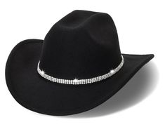 PRICES MAY VARY. Material - Made of 65% cotton, 35% polyester, breathable and comfortable lining ,classic retro western cowboy/cowgirl hat style, stylish and good looking. Adjustable Strap Inside Of Fedora Hats for Women - Hat Circumference: 56-58cm/22-22.8"; Brim Width: 7cm/2.75"; Hat Height: 16cm/6.28"; there is a adjustable strip inside,you can adjust hat size when you feel large. Style - Breathable, lightweight and comfortable for all-day wear, great as DIY hat to style up with feather, fur, Cowgirl Costume For Women, Black Cowboy Hat, Cowboy Costume, Black Cowgirl, Hat Stand, Felt Cowboy Hats, Fedora Hat Women, Cowgirl Costume, Western Cowboy Hats