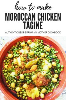 the cover of how to make moroccan chicken tagine