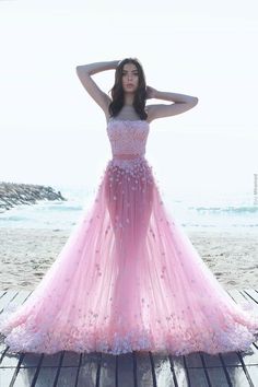 98a86d92b638036dbf60d84b1b2b349a_original Long Prom Dresses Cheap, Prom Dresses Cheap, Formal Prom Dresses, Dresses Cheap, Long Prom Dresses, Pink Tulle, Two Pieces, Prom Dress, Prom Dresses