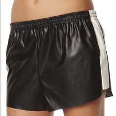 Brand New!! Never Worn Shorts With “C” Written On Label. Crochet Waistband, Black Micro-elastic Go-dry Shorts, Luxury Black Nylon Shorts, Black Moisture-wicking Beachwear Shorts, Black Nylon 4-way Stretch Shorts, Farfetch Black Shorts, Black Skort, Black Leather Shorts, Hawaiian Sunset