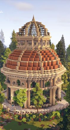 #minecraft #minecraftbuilds #minecraftgreenhouse #minecraftsanctuary #minecraftbuilding # Minecraft Dome, Minecraft Greenhouse, Minecraft Kingdom, Rumah Minecraft Sederhana, Minecraft Mansion, Minecraft Structures