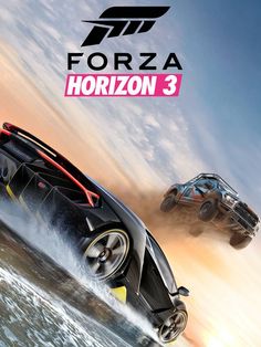 two cars are racing on the water in forza horizon 3, which is coming to xbox