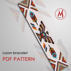 the loom bracelet pattern is designed with colorful beads