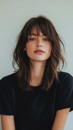 Click for More ➡️ | Save for Later ❤️   If you're looking for a fresh, bold hairstyle, the wolf cut is the perfect choice. This trendy cut for women adds texture and volume with its choppy layers, making it ideal for anyone wanting a modern, edgy look with a carefree vibe. Choppy Layers Straight Hair, Wolf Bob Haircut, Edgy Layered Hair, Wolf Cut Hair Corto, Wolf Cut Straight Hair, Hairstyle Wolf Cut, Mid Length Wolf Cut, 2025 Haircuts For Women, Bob Wolf Cut