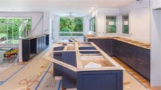 the kitchen is being remodeled and ready to be used as a family room or office