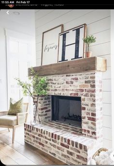 the instagram page shows an image of a fireplace with a sign above it that reads instagram