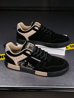 Spring New Plush Suede Low-Cut Sneakers For Men, Sporty & Casual, Suitable For Students, Basketball, Street Style (Random Print) Black     Colorblock,Letter    Men Shoes, size features are:Bust: ,Length: ,Sleeve Length: Basketball Street Style, Basketball Street, Sporty Casual, Sneakers For Men, Men Shoes Size, Running Shoes For Men, Maternity Bag, Socks Women, Low Cut