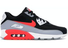 Buy and sell authentic Nike shoes on StockX including the Nike Air Max 90 Black Bright Crimson and thousands of other sneakers with price data and release dates. 90 Women, Nike Air Max 90 Black, Nike Casual Shoes, Nike Air Max 90 Mens, Air Max 90 Black, Brown Outfits, Futuristic Shoes, Nike Casual, Nike Max