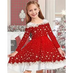 Season:Summer,Spring; Fabric:Polyester; Sleeve Length:Long Sleeve; Dress Length:Knee-length; Look After Me:Hand wash; Gender:Girls'; Style:Sweet,Princess,Beautiful; Elasticity:Micro-elastic; Occasion:Vacation,Holiday,Daily; Kids Apparel:Dress,Snowflake Dress; Age Group:Kids; Fit Type:Regular Fit; Dresses Type:A Line Dress,Casual Dress; Pattern:Graphic,Snowflake; Age:4-12 Years; Listing Date:09/24/2024; Bust:; Length:; Neck:; Sleeve: Snowflake Dress, Cheap Dresses Online, Girls Christmas Dresses, Girls Sweet, Dress Gift, Dresses Kids Girl, Vestido Casual, Daily Dress, Sweet Dress