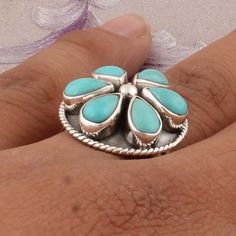 Spiritual Sterling Silver Turquoise Ring As Gift, Sterling Silver Turquoise Ring, Perfect As A Gift, Fine Jewelry Turquoise Ring As Gift, Fine Jewelry Turquoise Rings For Gift, Sterling Silver Turquoise Ring As Gift, Teardrop Turquoise Ring As Gift, Teardrop Turquoise Gemstone Ring For Gift, Teardrop Turquoise Ring For Gift, Handmade Turquoise Teardrop Ring Gift