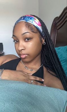 Box Braids And Headbands, Decorated Beats, Braids Hairstyles Pictures, Cute Box Braids Hairstyles, Quick Braided Hairstyles, Girl Braids, Protective Hairstyles Braids, Pretty Braided Hairstyles, Dope Hairstyles