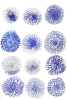 an image of blue circles on white paper