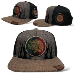 Gender: Men Style: Classic Snapback Cap Features: Embroidery / Flat Brim / Snapback Size/Measures: Adjustable Closure Type: Snapback Brand: Gc Material: 50% Cotton 50% Polyester Condition:100% New & High Quality Color: Brown / Black Season: All Seasons Package Included: 1 Cap Theme: Patriotic, Mexican Heritage Character: Federal Aguila (Eagle) Logo Occasion/Activity: Casual Wear, Everyday Use, Cultural Events Care Instructions: Spot Clean Only / Avoid Soaking Or Harsh Chemicals. Disclaimer: Colo Brown Snapback Baseball Cap With Embroidered Logo, Brown Snapback Cap With Embroidered Logo, Brown Snapback Hat With Embroidered Logo, Brown Embroidered Snapback Hat, Brown Snapback Hat With Embroidered Logo And Flat Bill, Brown Snapback Hat With Embroidered Logo And Flat Brim, Brown Flat Brim Snapback Hat With Embroidered Logo, Mexican Eagle, Embroidery Flats