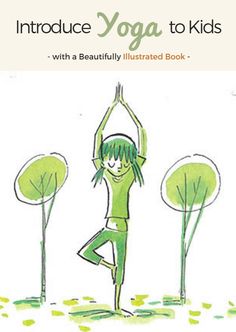 the book cover shows a woman doing yoga in front of some trees and grass with her hands up