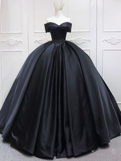 Black Sweet 16 Dress, Black Sweet 16, Puffy Prom Dresses, Tight Prom Dresses, Burgundy Evening Dress, Sweet 16 Dress, Summer Bridesmaid Dresses, Satin Ball Gown, Classy Prom Dresses