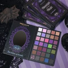 Unleash your dark side this Halloween with the Moonlight Magic 35 Shade Palette—the ultimate companion for all gothic beauty enthusiasts! Designed for those who dare to dance in the shadows, this palette is your essential tool for conjuring spellbinding looks that mesmerize and bewitch.🔮 Enchanting Features:• 35 Bewitching Shades: Dive into a cauldron of colors, from spellbinding blacks to wicked purples and shimmering silvers. Each shade is crafted to help you brew up looks that are irresistib Goth Makeup Products, Dramatic Eyeliner, Beauty Spells, Gothic Chic, Artist Tips, Makeup Artist Tips, Indie Jewelry, Gothic Makeup, Beauty Bundle