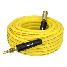 the yellow hose is connected to an audio cable