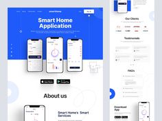 an image of smart home application landing page