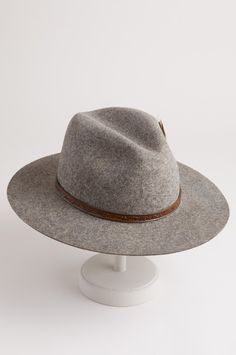 Nomad Bolivian Wool Felt Outback Hat | Overland Country Style Hats For Travel In Winter, Vintage Fedora Hat Bands For Travel, Country Style Winter Travel Hat, Country Style Hat Bands For Winter Travel, Country Style Felt Hat With Curved Brim For Travel, Country Style Fedora For Winter Travel, Country Style Winter Travel Fedora, Vintage Leather Hat Band For Fall, Winter Leather Travel Hat