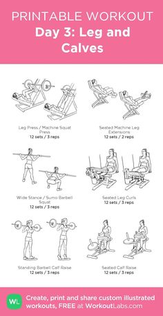 the printable workout poster shows how to do an exercise with one hand and two hands