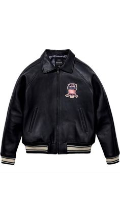 Shop Now! Avirex Icon Bomber Jacket From The Genuine Leather. Avail Free Shipping On Now! Flight Suit, Men's Leather Jacket, Real Leather Jacket, Flight Jacket, Genuine Leather Jackets, Workout Jacket, Look Plus