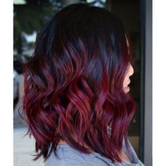 Sultry Cabernet Black And Burgundy Hair, Burgundy Hair Dye, Burgundy Balayage, Wine Hair Color, Dyed Tips, Hair Dye Tips