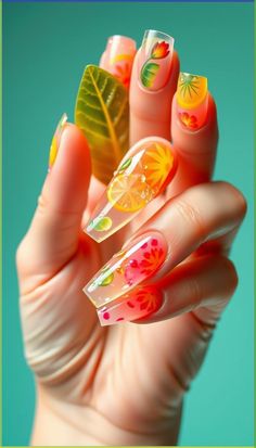 Nail Art White Nails, Nail Designs Diy, Vibrant Summer Nails, Nail Design Diy, Fruity Nails, Easter Nails Design Spring, Nail Art White, Sharpie Nails, Easter Nails Easy