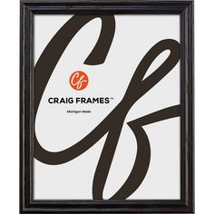 a black and white frame with the word craig frames on it