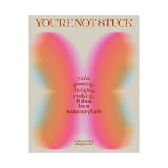 Youre Not Stuck, Youre Growing Poster 70s Butterfly Art Metamorphosis Art Vintage Decor Retro Decor 70s Decor Vintage Room Decor - Etsy